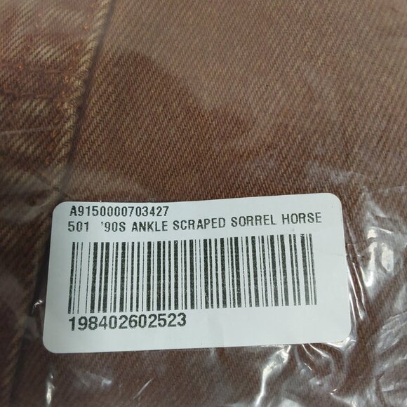 NWT! 34 x 27 Levi's 501 Mid-Rise 90's Straight Leg Baggy Ankle 100% Cotton Jean - Picture 7 of 7